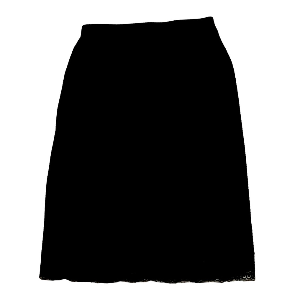 FOREVER 21 Black Textured Slim Skirt w/Lace Hem. Size: Med. $14.